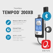 Bluetooth Ultra Low Temperature Data Logger with External RTD Probe "TEMPSEN" Model: TEMPOD 200XB