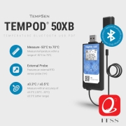Bluetooth Ultra Low Temperature Data Logger with External RTD Probe "TEMPSEN" Model: TEMPOD 50XB