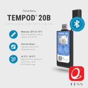 Bluetooth Ultra Low Temperature Data Logger "TEMPSEN" Model: TEMPOD 20B